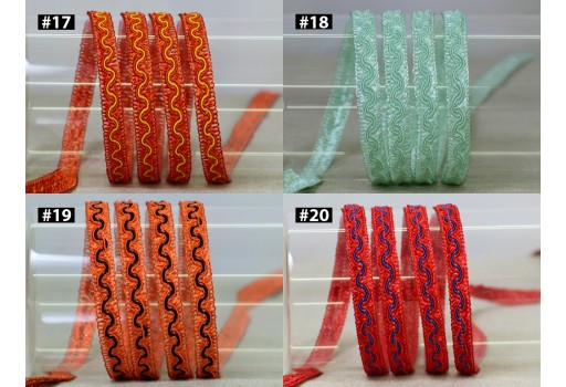 18 Yard Indian decorative ribbon braided bag embellishments border trim braid sofa covers lace gimp cord tape curtain sewing diy crafting home decor upholstery material tape