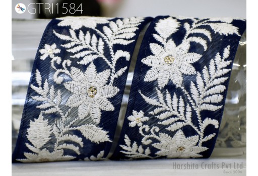 9 Yard Indian Ribbon Embellishment Fabric Trim Embroidered Cushions DIY Crafting Sewing Sari Border Wedding Saree Tapes Embroidery Dress