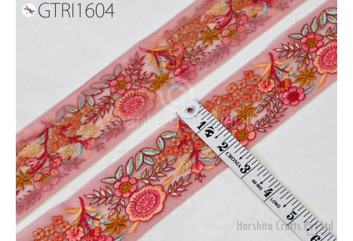 Indian Embroidered Ribbon Bird Fabric Trim by 3 Yard Sari Border Saree Trimming Sewing Dress Cushions Embroidery Crafting Laces Home Decor