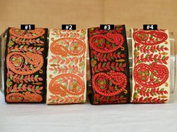 9 Yard embroidered trimmings wedding dress lehenga tape decorative costume ribbon Indian saree trim thread sari sewing border décor table runner lace clothing accessories