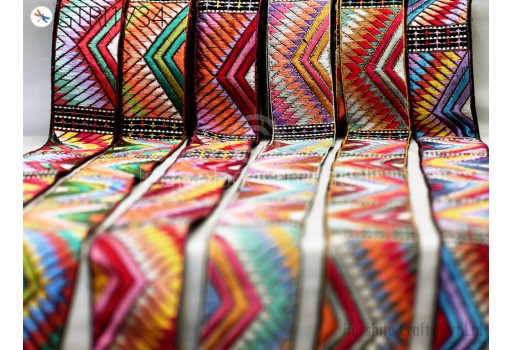 9 Yard Indian Trim Dress Sari Border DIY Crafting Ribbon Sewing Fabric Embroidered Decorative Costumes Cushion Curtain Home Décor Trimming
