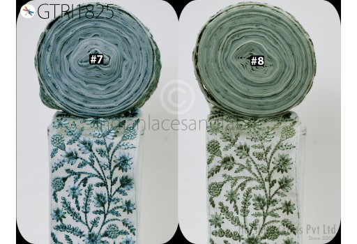9 Yard Embroidered Trim Indian Lehenga Sari Border DIY Crafting Fabric Saree Sewing Decorative Beach Bags Trimmings Ribbons Home Decor.