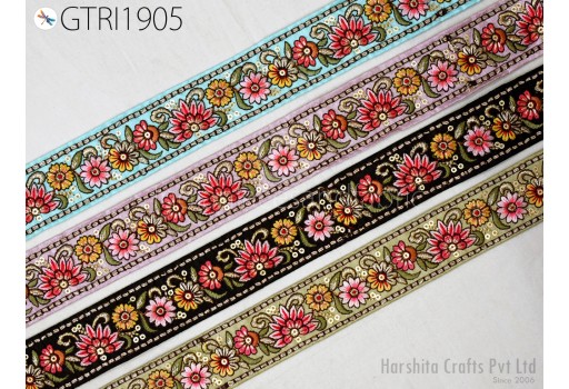 9 Yard Embroidery Fabric Trim Embellishment Shoe Making Embroidered Cushion Covers Ribbon Sewing Crafting Border Indian Wedding Dress Lace