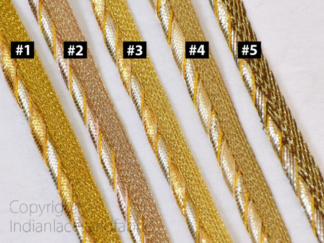 9 Yard Indian decorative Trims Embellishment Gold Twisted lace Braided Edge Piping Lip Cord borders Upholstery Edging Sewing Lehnga Trimmings wedding wear dresses Piping Tapes