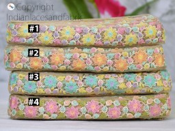 9 Yard Sewing Wedding Tape Embroidered patterns Fabric Trim Bridal Gown Sari Crafting Border Indian Wedding Embroidery Trimmings cushions table runner cover Laces Home Decor Tap