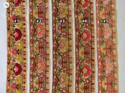 DIY crafting embroidered ribbon fabric trim by 3 yard Indian embellishment cushions cover tape decorative sari border wedding wear saree sewing embroidery dresses trimming