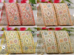 9 Yard handcrafting hat making tape decoration Indian Embroidered Gown Trim Party Wear Sari Ribbon Sewing costume Embroidery Border Wedding Lehenga Trimming Cushion Cover Lace