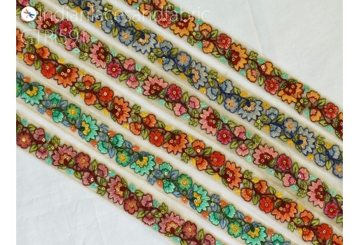 9 Yard Indian Embroidered Sari Trim Sewing DIY Crafting Border Wedding Costume Tape Embroidery lehenga making Ribbon Cushions Cover Laces Home Décor Dresses Border