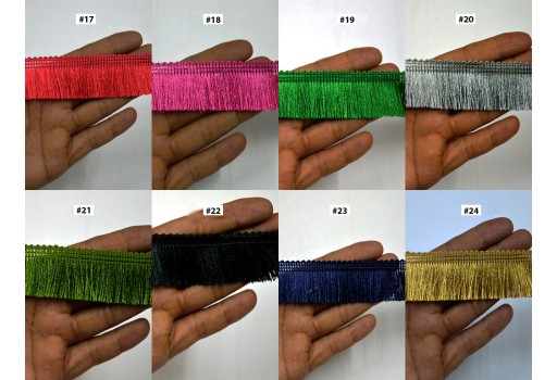 18 Yard Indian Brush Eyelash Tassel Fringe Trim Lace Decorative Costume Draperies Upholstery Pillows Home Decor Sewing Craft Tapes Trimmings