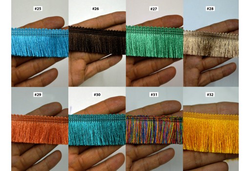 18 Yard Indian Brush Eyelash Tassel Fringe Trim Lace Decorative Costume Draperies Upholstery Pillows Home Decor Sewing Craft Tapes Trimmings