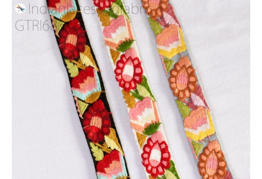 9 Yard Decorative Indian Sari Border Embroidery Home Décor Cushions Cover Decorating footwear Laces Embroidered Fabric Trim Gift Wrapping Ribbons Sewing DIY Crafting Tape