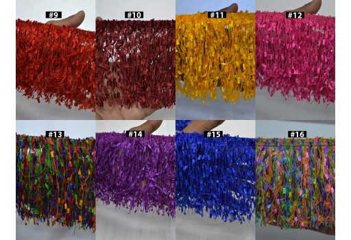 18 Yard Fringes home décor Trim Bohemian Crafting Brush Furnishing Sewing Christmas Tassels Trimmings Decorative Drapery Upholstery Cushions Indian decorative costume borders 