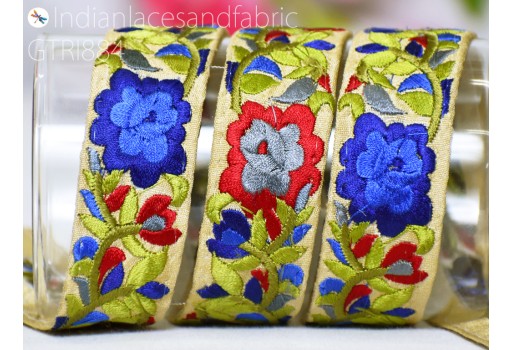 9 Yard Embroidered Dresses Fabric Trim Gift Wrapping Ribbons Indian Sari Embellishment Sewing DIY Crafting Border Embroidery Cushion Lace Home Decoration Trimming