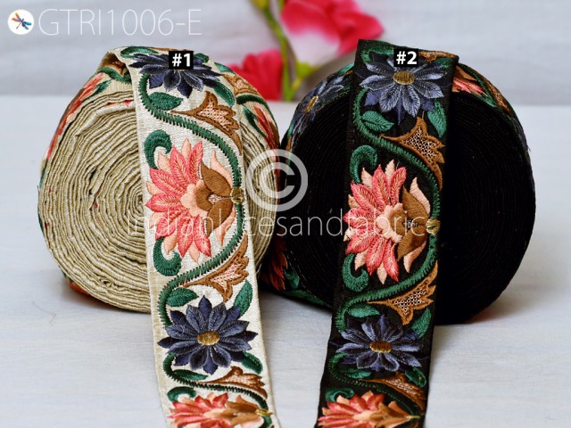9 Yard Embroidered Bridal Belt Trim Embroidery Embellishment Sewing Costumes Cushion DIY Crafting Ribbon Sewing Border Indian Wedding Dresses Lace