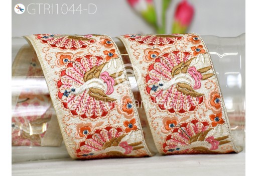 9 Yard Embroidered Trim Indian Drapery Embellishments Hats Bag Saree Trimming Decorative Ribbon Crafting Sewing Sari Borders Home Decor