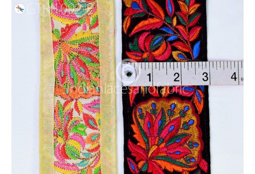 9 Yard Handmade DIY Crafting Laces Indian Embroidered Decorative Garment Costume Fabric Trims Curtain Home Decor Sari Dupatta Border Ribbon Sewing Accessories Trims