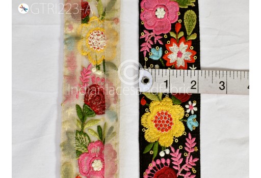 Decorative wear trim by 3 yard wedding gown trimming multicolor dupattas laces embellishment sari border crafting Indian dresses ribbons décor suit tape clothing accessories