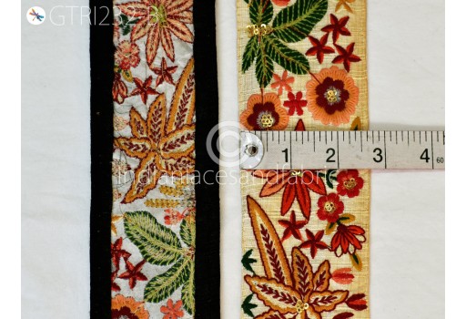 9 yard Embroidered trims saree decorative kurtis border embellishment costume embroidery sewing ribbon crafting dresses wedding gown tape décor dupattas lace clothing accessories