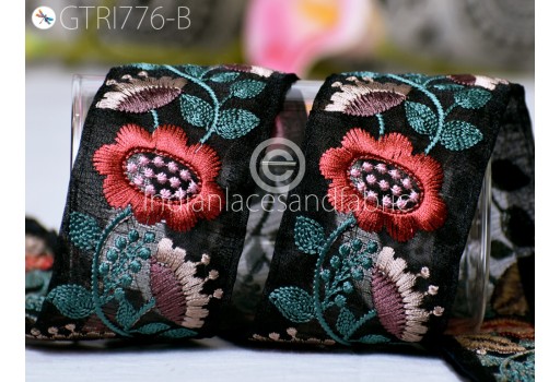 3 Yard Indian Fabric Trim Sari Border Crafting Ribbon Sewing Embroidered Decorative Cushions Curtain Home Decor Trimming Embellishments