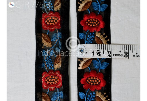 3 Yard Indian Fabric Trim Sari Border Crafting Ribbon Sewing Embroidered Decorative Cushions Curtain Home Decor Trimming Embellishments