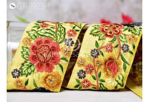 9 Yard Embroidered Handcrafting Dresses Trimming Indian Embellishment Embroidery Saree Ribbon Sewing DIY Crafting Pillow Cushion Covers Border Wedding Curtains Trim 