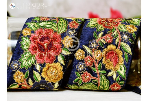 9 Yard Embroidered Handcrafting Dresses Trimming Indian Embellishment Embroidery Saree Ribbon Sewing DIY Crafting Pillow Cushion Covers Border Wedding Curtains Trim 