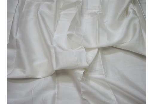 Dye able Indian white plain pure silk cotton fabric by the yard costume apparel wedding bridesmaid dress saree scarfs making crafting sewing curtain fabric