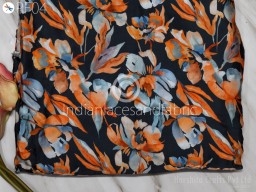 Floral Soft Printed Flowy Modal Fabric By The Yard Summer Dresses Shirt Comfortable Clothing Hair Crafts Indian Wedding Costumes Drapery Sewing Kids Crafting