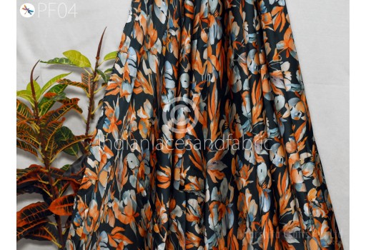 Floral Soft Printed Flowy Modal Fabric By The Yard Summer Dresses Shirt Comfortable Clothing Hair Crafts Indian Wedding Costumes Drapery Sewing Kids Crafting