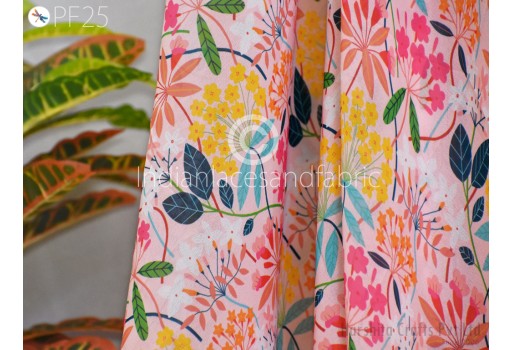 Printed Georgette fabric By Yard Soft Flowy Floral Indian Summer Dress Shirt Comfortable Clothing Party Costumes Drapery Sewing Crafting Saree Material