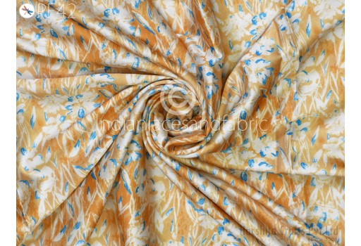 Satin fabric By Yard Geometric Print Soft Flowy fabric Summer Dress Shirt Co-ord Set Clothing Party Costumes Drapery Sewing Kids Crafting Saree Material