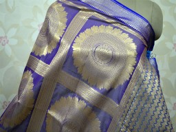 Blue Indian Banarasi Brocade Dupatta Silk Scarf  Scarves and Wraps Gifts for Her Women Stoles Boho Scarf Wedding Christmas Gifts Long dupatta for ladies Party Wear Family Function Designer