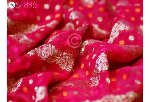 Indian Bandhini Dupatta Banarasi Brocade Bridal Chunni Stole Women Evening Scarves Pakistani Bridal Veil Punjabi Wraps Long Scarves Gifts