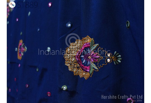 Navy Blue Embroidered Dupatta Chinon Chiffon Dupatta Chuni Bridal Veil Lehenga Embroidery Stoles Festival Ethnic Punjabi Chunni Wedding Gifts