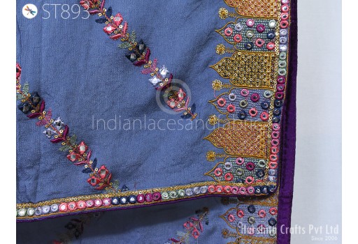 Grey Embroidered Dupatta Chinon Chiffon Dupatta Chuni Bridal Veil Lehenga Embroidery Stoles Festival Ethnic Punjabi Chunni Wedding Gifts