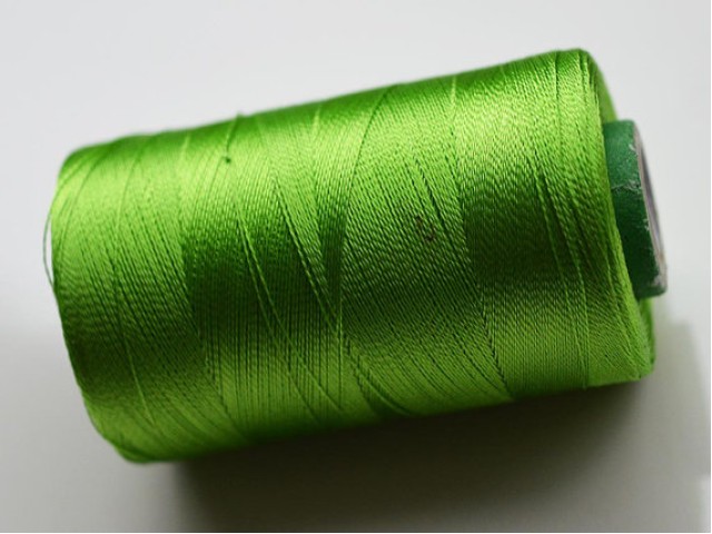 Spring Green Thread Spool Art Silk Thread Hand And Machine Embroidery Thread