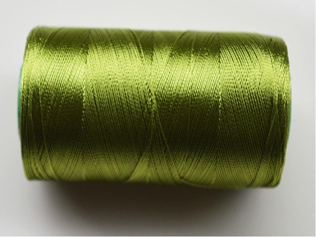 Olive Green Thread Spool Art Silk Thread Hand And Machine Embroidery Thread