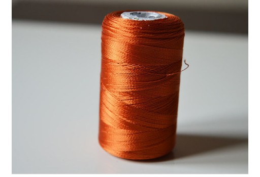 Dark Orange Silk Thread Spool Art Silk Thread Hand Machine Embroidery Thread