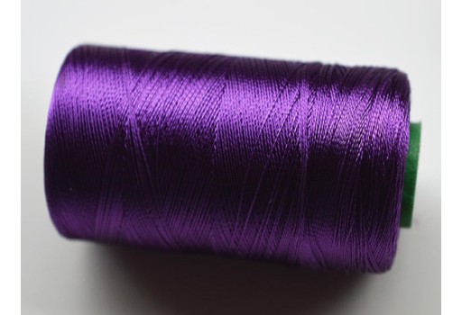 Egg Plant Thread Spool Art Silk Thread Hand And Machine Embroidery Thread