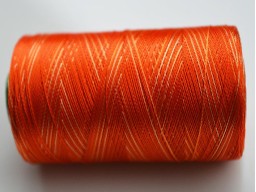 Orange and Ivory Shaded Silk Thread Spool Art Silk Thread