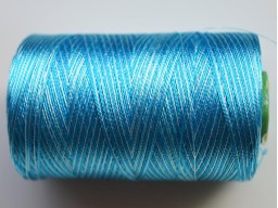 Turquoise Blue White Silk Thread Spool Art Silk Thread