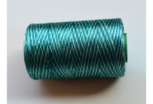 Sea Green and White Silk Thread Spool Art Silk Thread Hand And Machine Embroidery Thread