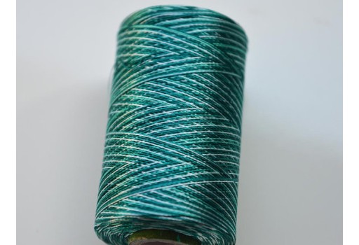 Sea Green and White Silk Thread Spool Art Silk Thread Hand And Machine Embroidery Thread