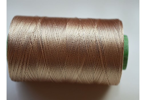 Latte Color Silk Thread Spool Art Silk Thread Hand And Machine Embroidery Thread