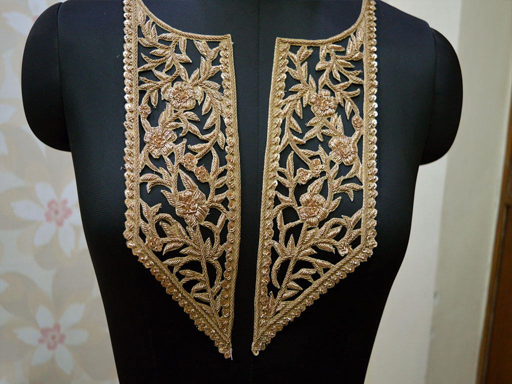 470-471 Taj Creations Cotton Pakistani Patch Work Suits – Kavya Style Plus