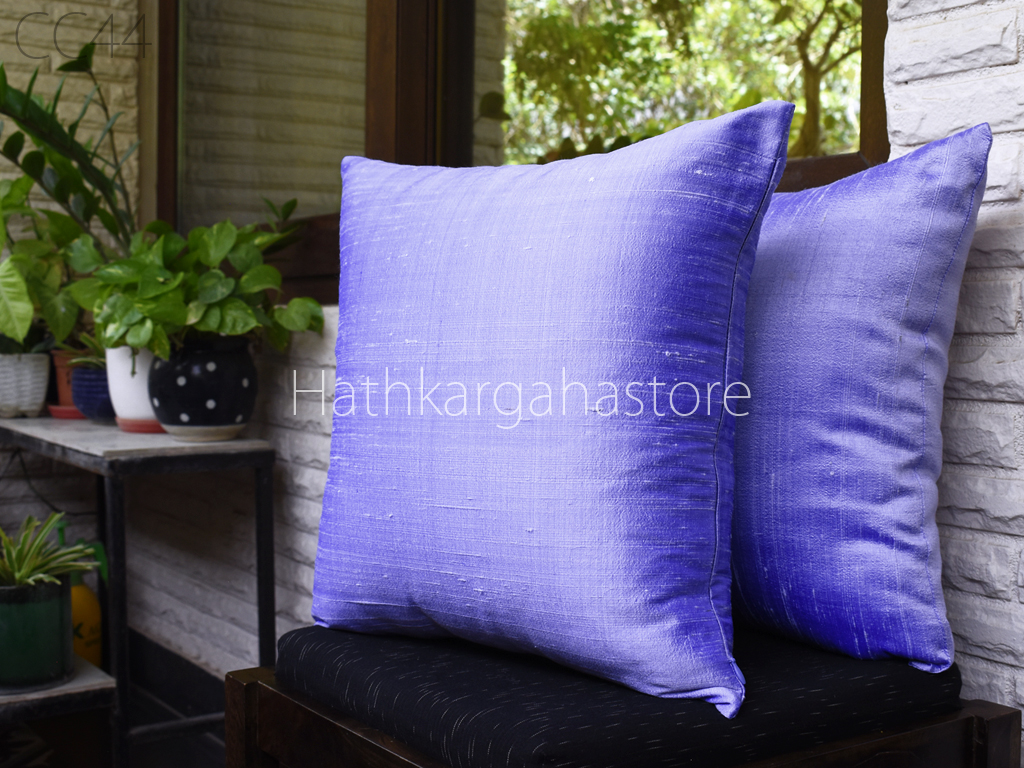 Lavender Dupioni Silk Cushion Cover Handmade Throw Pillow Home Decor Pure  Silk Lumbar Pillowcases House Warming