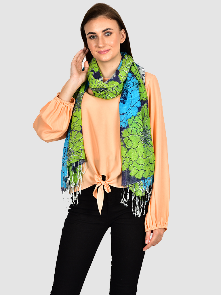 Accessories Scarves Summer Scarfs Review Summer Scarf turquoise casual look 