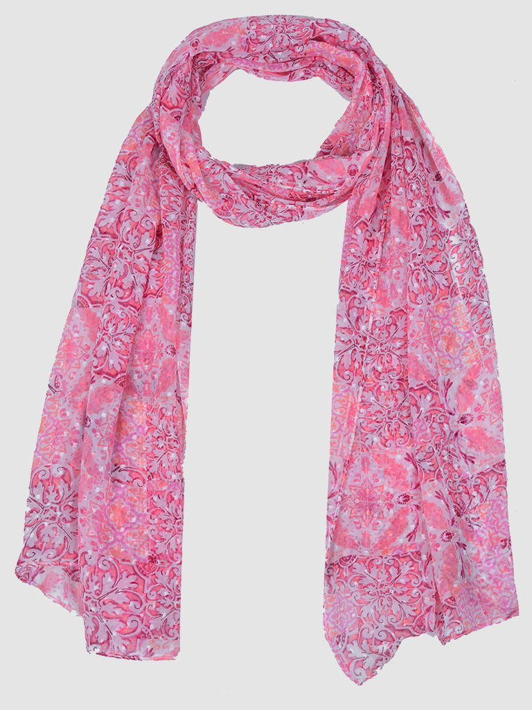 95cm*5cm Pink Silk Scarf For Women Letter chain Printed Handle