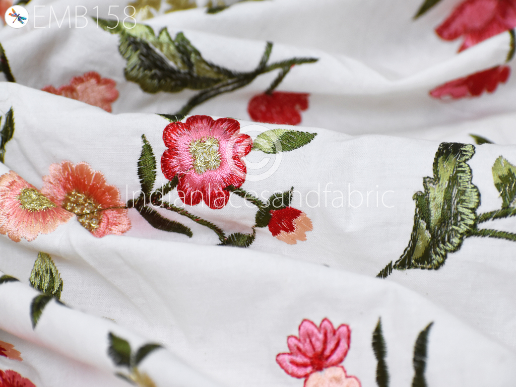 Use our beautiful embroidered cotton fabric for any sewing and crafting ...