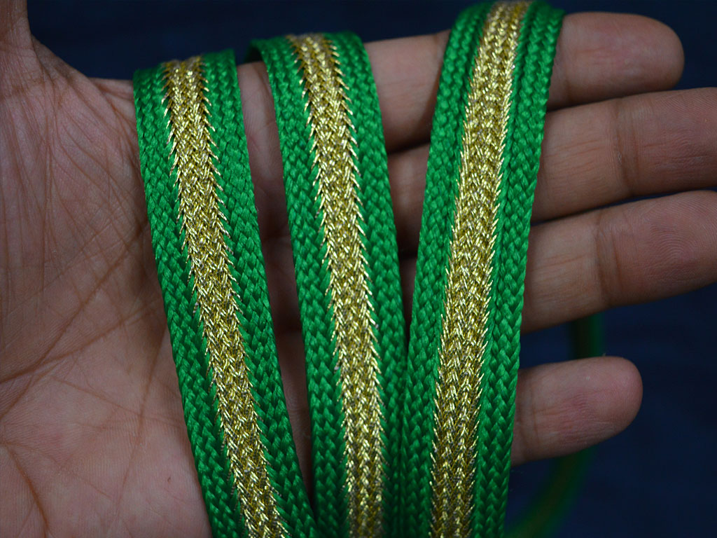 9 Yard Decorative Indian Laces and Trims Light Green Silk Sari border Trimmings Indian Trims Designer Sewing lace Fashion Trim